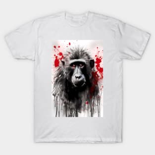 Baboon Ink Painting T-Shirt